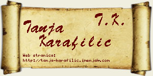 Tanja Karafilić vizit kartica